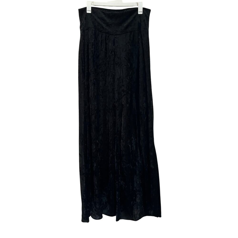 Vintage Y2K Burnout Velvet Wide Leg Cropped Pants S Silverwear Grunge Chic